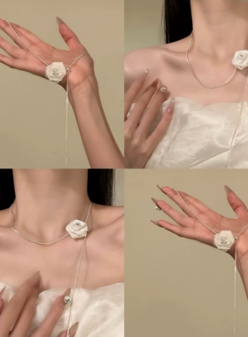 超仙玫瑰花朵项链choker绝美颈链