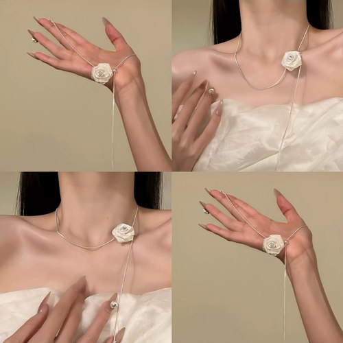 超仙玫瑰花朵项链choker绝美颈链