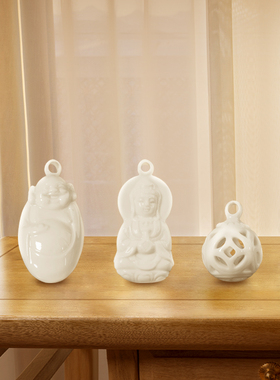 汽车挂件观音白瓷吊坠