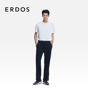 百搭休闲直筒裤 ERDOS 26年早春新品 羊毛珠地休闲裤 商务日常 男装