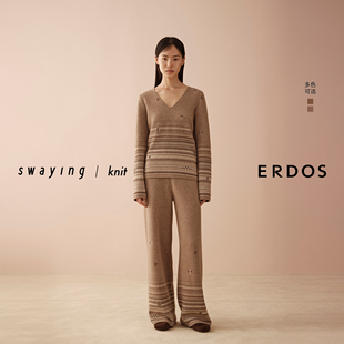 双提条纹女士直筒裤 ERDOS×swaying联名系列