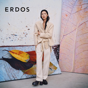 泰迪羊绒女新中式 ERDOS 外套25年秋冬新品 秀场同系列刘雯同款