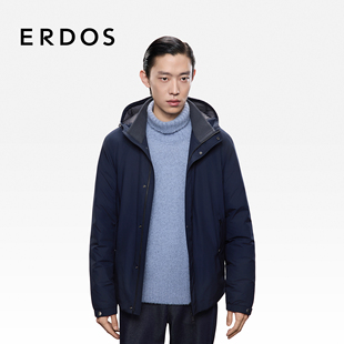 连帽羽绒服25年秋冬新品 男装 ERDOS 商务休闲保暖外套 90白鹅绒