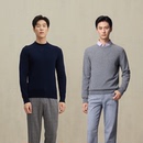 鄂尔多斯1980 男士圆领/半高领羊绒衫秋冬百搭纯色保暖针织套衫