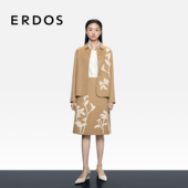 手工盘绣 女山羊绒双面毛呢外套 ERDOS 半裙25秋冬新品 工坊系列