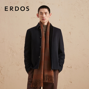 秋冬羊绒起毛格纹围巾流苏装 ERDOS 饰 纯羊绒围巾