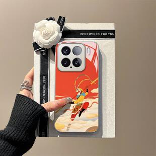 悟空金箍棒 适用于小米15手机壳vivox200pro玻璃壳oppofindx8国风新中式红米reno13高级感iqoo12pro男女新款