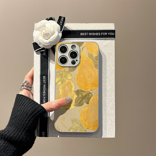 适用苹果iPhone新中式玻璃手机壳