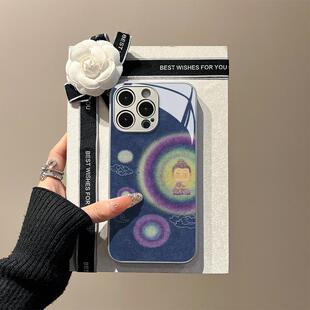 自观在心 适用于苹果17promax新中式手机壳新款iPhone16pro玻璃壳15Plus高级感14小众13个性12国风xsmax11