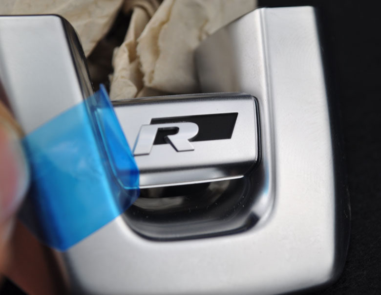德国大众原装 尚酷 方向盘标 镀铬车标r36 SR 迈腾 高6 GTI R20