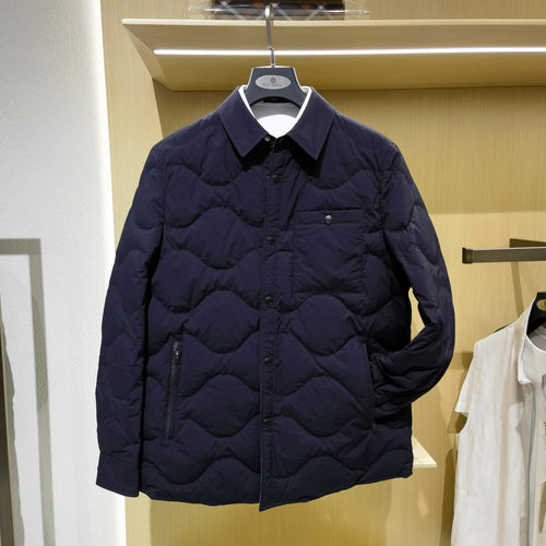 高端白鹅绒羽绒服男轻盈商务翻领秋冬季新款舒适时尚保暖外套方仕