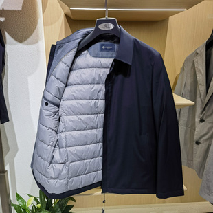 保暖外套 轻盈舒适时尚 方仕商务翻领高端白鹅绒羽绒服男秋冬季 新款