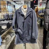 新款 秋季 舒适休闲帅气上班外套依文 棉混纺翻领风衣男士 高端时尚