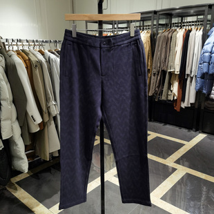 舒适松紧腰弹力面料春季商务休闲裤男上班水洗新款九分裤 诺丁山