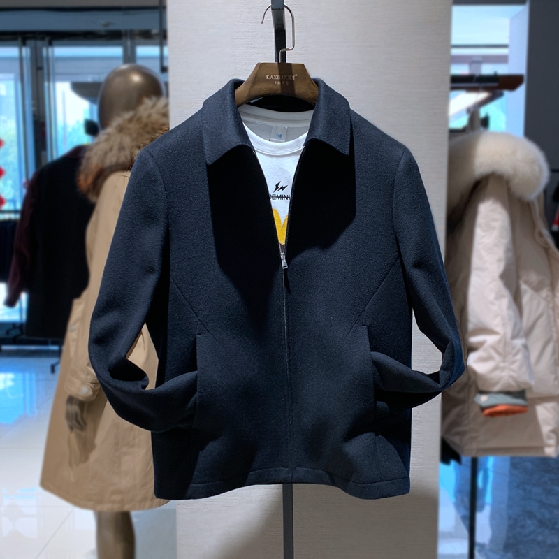 新款纯羊毛翻领保暖大衣