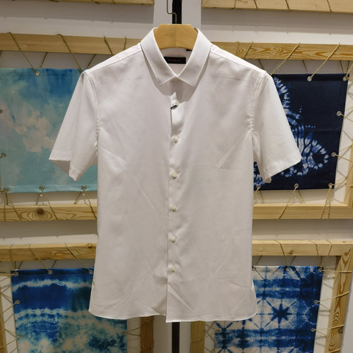高端聚酯纤维莫代尔舒适商务短袖衬衫男夏季新款工作衬衣诺丁山