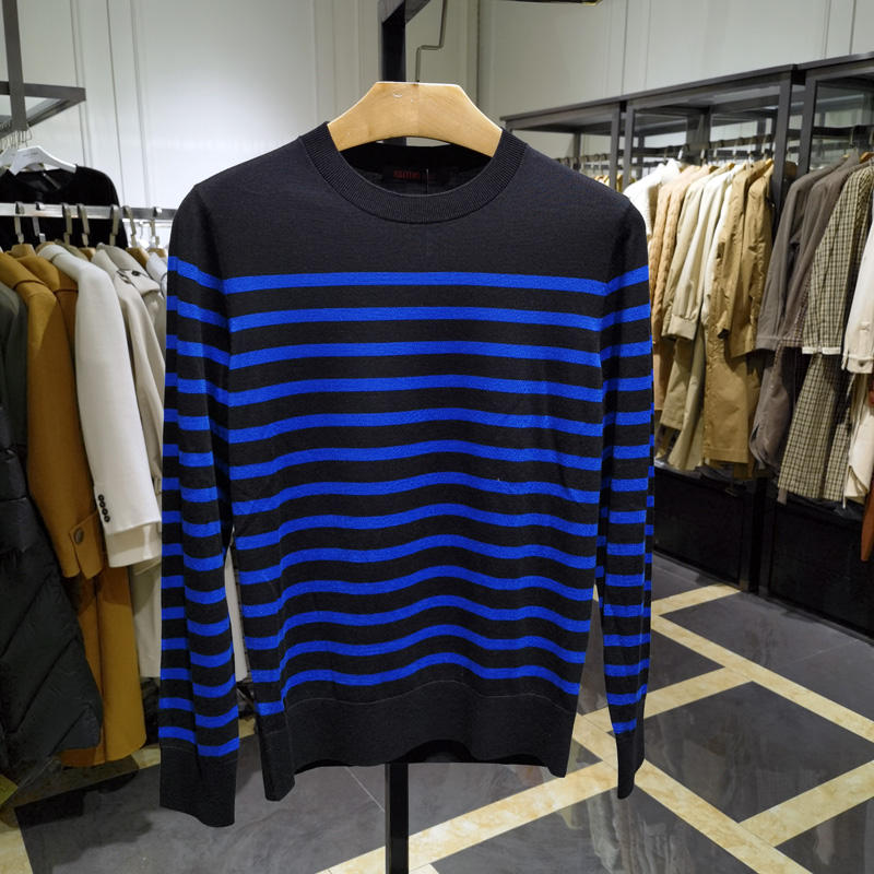 限时折扣纯羊毛衫毛衣男士秋冬新款圆领舒适亲肤保暖毛衫诺丁山