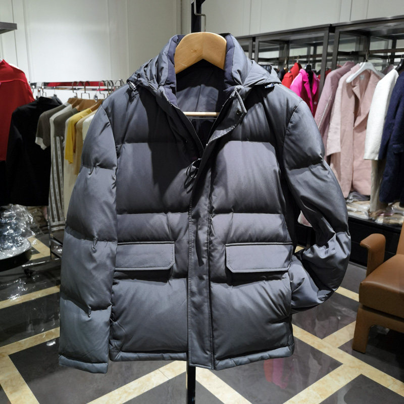 高端白鹅绒可卸连帽羽绒服男士装冬季新款时尚舒适保暖外套诺丁山