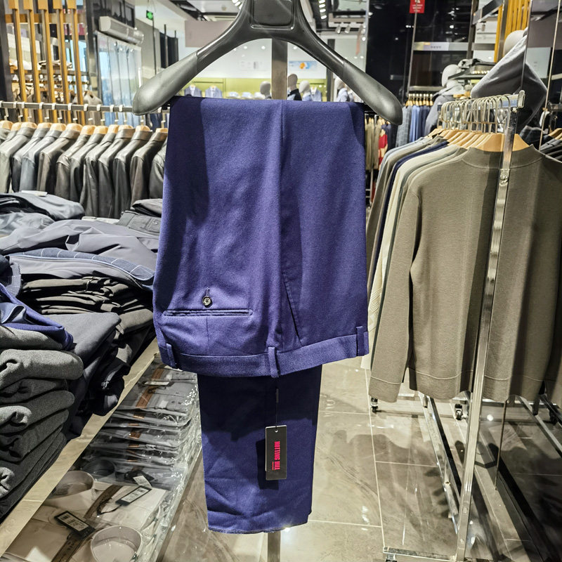 限时折扣高端羊毛桑蚕丝混纺面料商务正装西裤男士时尚西裤诺丁山