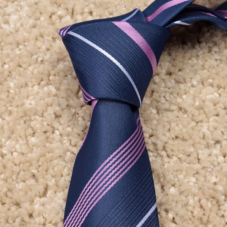 商务风紫色斜纹韩版男士领带