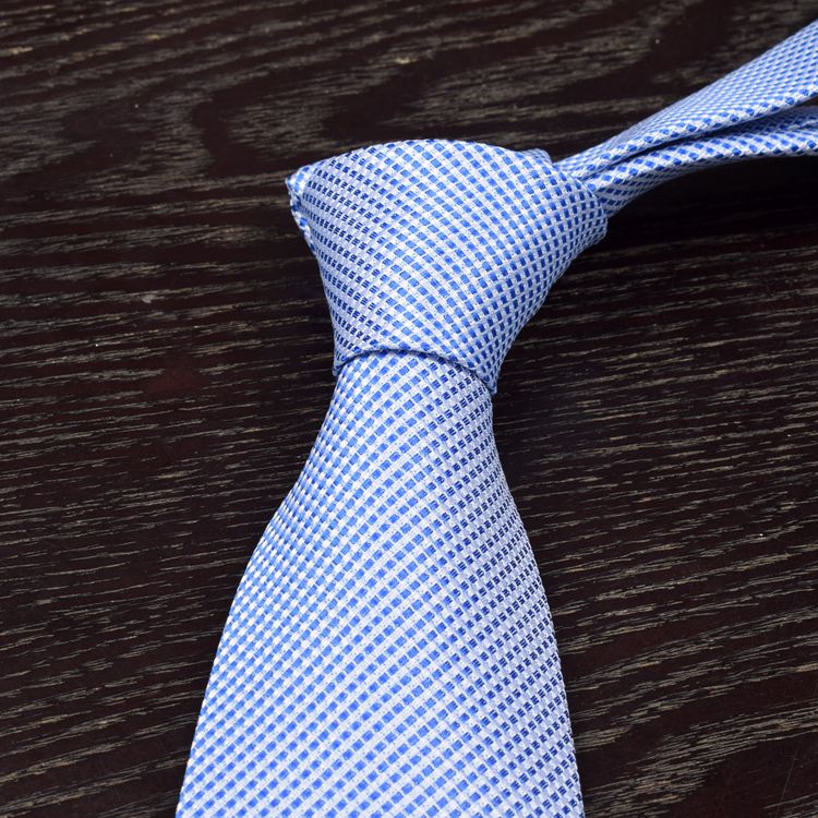 商务风浅蓝色韩版男士领带