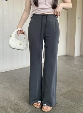 大眼LARGE EYE喇叭裤显瘦150小个子垂感百搭高腰直筒裤两个版本