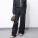 EYE 韩版 小个子牛仔裤 大眼LARGE 复古做旧阔腿显瘦长裤 街头百搭新