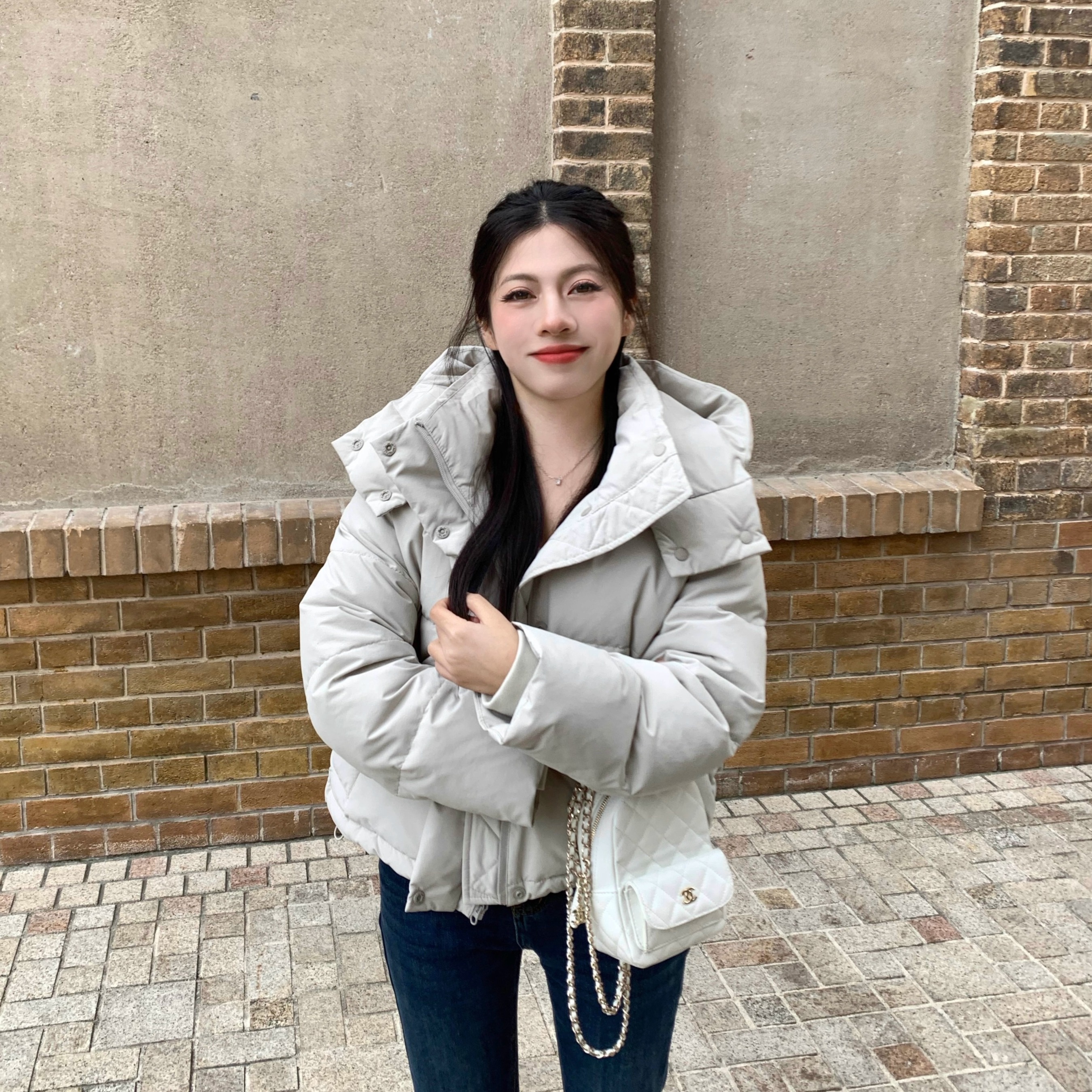 大眼LAGRE EYE 主推~lu家四格羽绒90白鸭绒小个子户外面包服