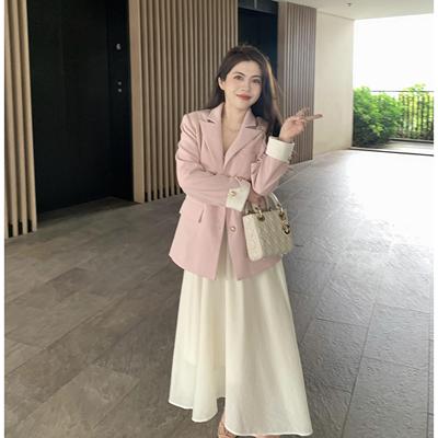 大眼自制LARGE EYE西装外套女春新款150小个子气质百搭设计感西服