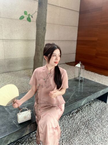 旗袍套装女夏收腰显瘦