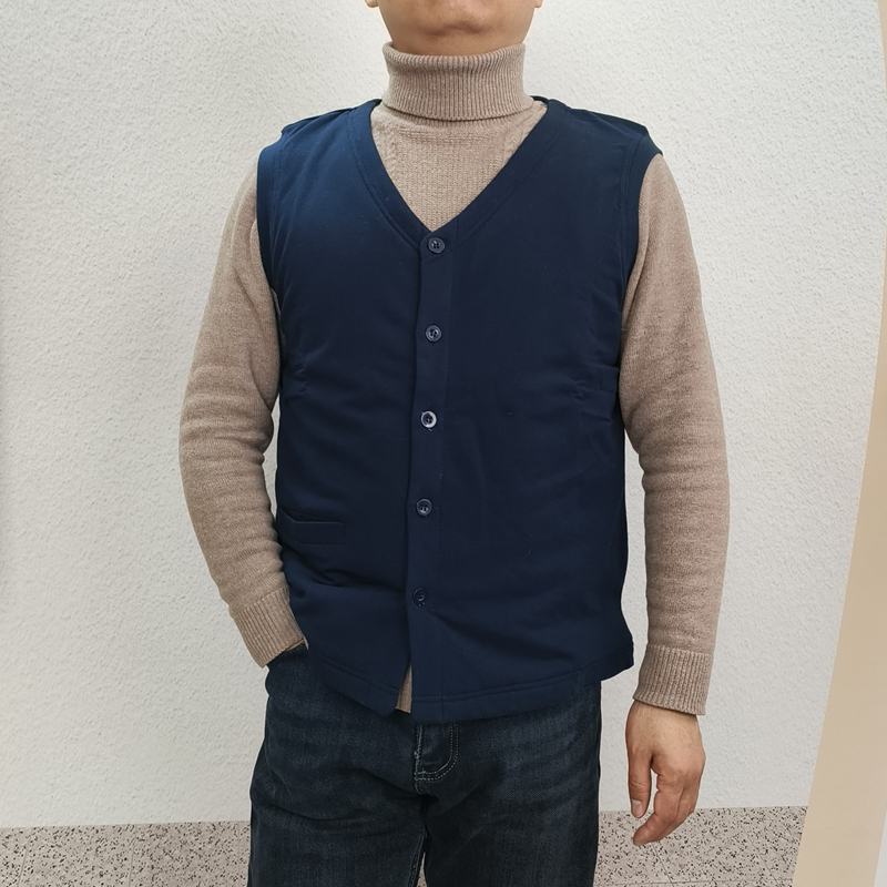 断码清中老年针织面料手工保暖棉袄男内胆桑蚕丝丝绵内穿棉马甲