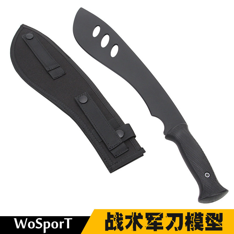 WoSporT狂战战斧cosplay军迷装扮TPR材质尼泊尔战刀模型 影视道具