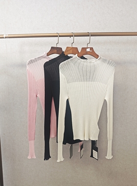 大牌h专柜25春款福利＆绵羊毛拼接款长袖针织衫（可换码）14378