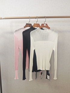 可换码 大牌h专柜25春款 针织衫 长袖 14378 福利＆绵羊毛拼接款