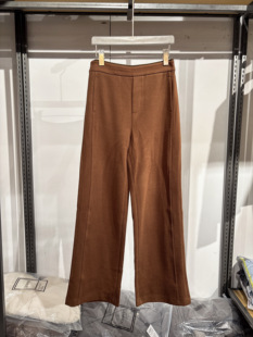 XL码 彩 雪尼尔竖纹绒面休闲直筒裤 S24412202K