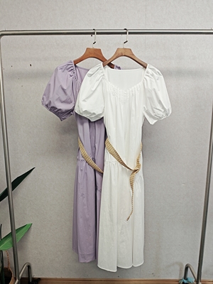 大牌k＆专柜25夏 棉质简约通勤短袖连衣裙 293