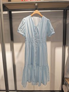 连衣裙 天丝V领短袖 X2322383L 丽 XS码