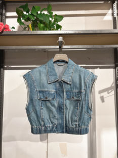 福利 外套 100%棉 牛仔马甲无袖 S24313107WN 时尚 S系列&专柜24秋款