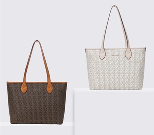 年终福利～MK00166 专柜25款 老花款大容量单肩手提包通勤托特包