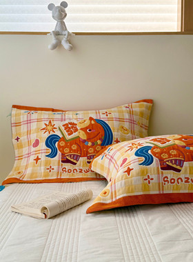 $SK3101（一对）升级加AB面新疆棉纱布枕巾 两面可用 52*78