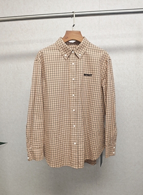 大牌h专柜25春款福利＆100%棉格纹长袖衬衫（仅换码）13850