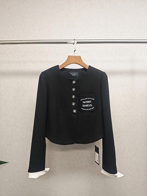 大牌h专柜&25春款福利 花呢编织撞色小香风短外套（可换码）14683