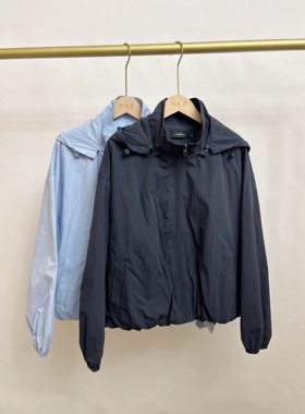 觅L&专柜25秋款 时尚连帽短款风衣外套（帽子可拆）B510