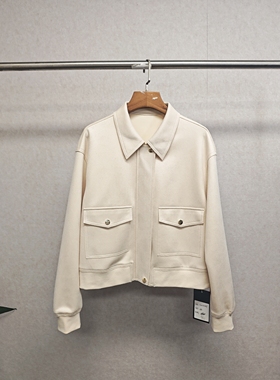 大牌h专柜&25春款福利 百搭翻领小香风短外套（仅换码）13889