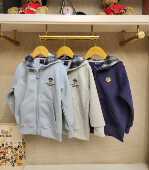 G5FJ11 棉质小熊刺绣连帽卫衣拉链开衫 英国泰迪熊＆专柜童装 清仓