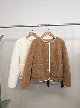 大牌h专柜＆冬款福利 小香风颗粒绒外套 12759