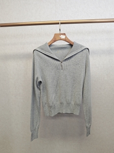 NO退换 大翻领拉链针织衫 538 福利 Ka系列＆专柜25春款