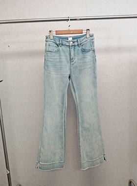 大牌h专柜25春款福利＆棉质复古浅色系微喇牛仔裤（可换码）14531