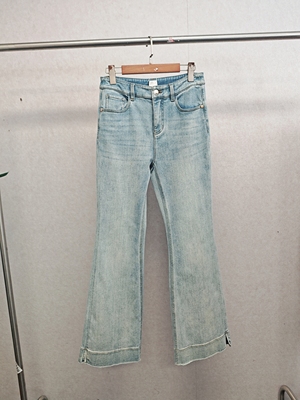 大牌h专柜25春款福利＆棉质复古浅色系微喇牛仔裤（可换码）14531