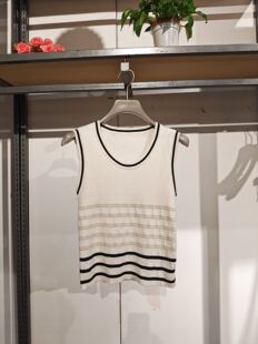 条纹针织背心 绵羊毛小香款 NO退NO换 清仓福利 S系列＆专柜春款